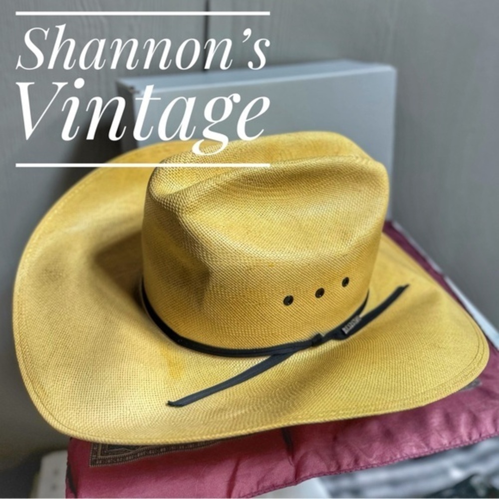 Resistol Shantung Panama Sz 7 Straw Western hat